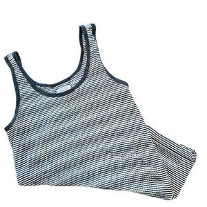 Athleta Women's Striped Athletic Tank Top Black and White size M